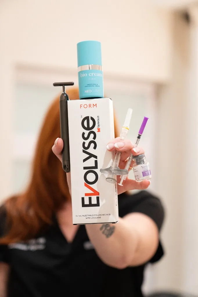 Aesthetic products including dermal filler, skincare, and injectables