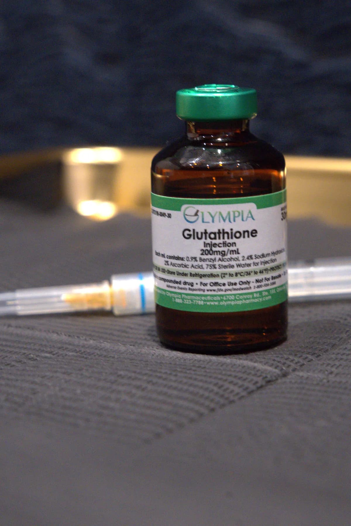 Glutathione vial and syringe at Balanced Health & Wellness